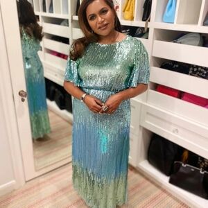 RIXO Venus Ombré Sequined Dress 6